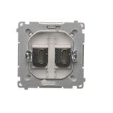 Simon Basic Gniazdo HDMI podwójne stal inox BMGHDMI2.01/21 KONTAKT