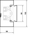 tehalit.BRS Pokrywa 80mm stalowa jasnoszara BRS08027035 HAGER