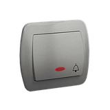 Simon Akord Przycisk dzwonek z podświetleniem 10A z. śrub. aluminiowy