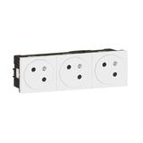 Mosaic Gn 3x2P+Z Podłączenie Przez Zac Automatyczne-6 Modułów Białe 16A-250V 278165L LEGRAND