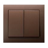 KIER Łącznik schodowy + pojedynczy jednobiegunowy kolor brązowy metalik ŁP-9W/52 OSPEL