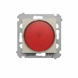 Simon 54 Sygnalizator świetlny LED czerwone światło kaszmir mat DSS2.01/42