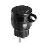 Zestaw bezprzewodowych gniazd MINI Schuko, sterowanych pilotem 2+1, 2300W, IP44 RS-7(GS) ORNO