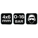 Szybkozłączka do kompresora z wyjściem na wąż 4 x 6 mm