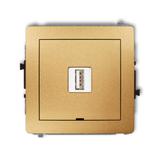 DECO Mechanizm ładowarki USB pojedynczej USB A, 5W max., 5V, 1A, bez pola opisowego złoty