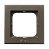 SONATA Ramka pojedyncza do łączników IP-44 - kolor czekoladowy metalik