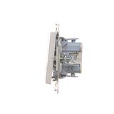 Simon 55 Przycisk zwierny /dzwonek/ z podświetleniem LED szybkozłączka Aluminium mat TD1L.01/143 KONTAKT