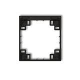 MINI SCHUKO Ramka pośrednia do gniazda bryzgoszczelnego z uziemieniem SCHUKO czarny mat KARLIK