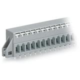 listwa przepustowa do p. drukowanych 10-bieg. szara raster 5 mm