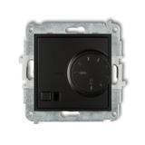 ICON Mechanizm elektronicznego regulatora temperatury z czujnikiem podpodłogowym czarny mat