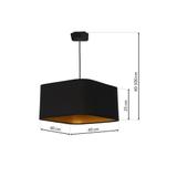 Milagro lampa wisząca Napoli E27 czarno/złota ML6368