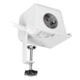 Listwa zasilająca nabiurkowa z ładowarką USB śrubowym zaciskiem mocującym i przewodem 1,5m 2x2P+Z OR