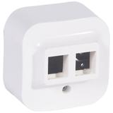 FORIX IP20 - ADAPTER KEYSTONE 2XRJ45 BIAŁY, Legrand