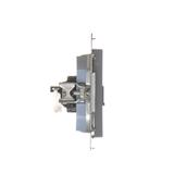 Simon 55 Gniazdo komputerowe pojedyncze RJ45 kategoria 6 z przesłoną przeciwkurzową Grafitowy mat