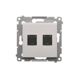 Simon 54 Gniazdo komputerowe podwójne z przesłoną