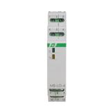 Licznik czasu pracy z wyjściem MODBUS RTU 4-kanałowy 1 moduł MAX-MB-LG-4LO F&F