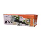 Gniazdo meblowe 3x2P+Z wysuwane z blatu 6cm, z blokadą i przewodem 1,8m, INOX