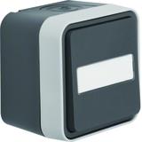 BERKER W.1 Łącznik uniwersalny z podświetlanym polem opisowym kompletny IP55 szary 30763555 HAGER