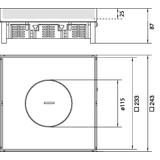 tehalit.VE-EE Pokrywa tubus IP54 5kN EKQ12 244x244 25mm stal nierdzewna EKQ120TM25 HAGER