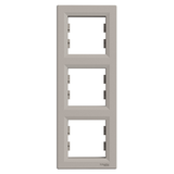 Asfora, ramka 3-krotna, pionowa, brąz