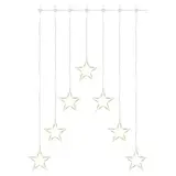 Dekoracje - 70 LED sople gwiazdki 67x125 cm ciepła biel, IP44
