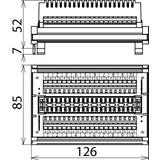 Listwa rozłączna LSA z dodatkową płytką i zaciskami śrubowymi
