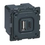 CELIANE - Gniazdo zasilające 2 x USB 5 V - 2400 mA Typ-A + Typ-C, Legrand