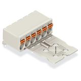 Gniazdo picoMAXeCOM raster 5mm 6‑biegunowe z kątowymi pinami lutowniczymi z płytką 2092‑1356 /50szt./ WAGO