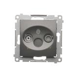 SIMON 54 WMDA-01100z-048 Gniazdo antenowe R-TV zakończeniowe do gniazd przelotowych (moduł); antracy