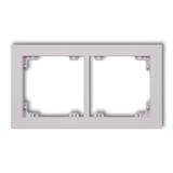 DECO Ramka uniwerstalna podwójna z tworzywa DECO Pastel Matt liliowy