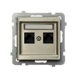 SONATA Gniazdo komputerowe podwójne, kat. 5e MMC - kolor nowe srebro