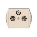 TREND Mechanizm gniazda abonenckiego RTV-SAT przelotowego 10dB beżowy