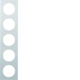 BERKER R.3 Ramka pięciokrotna aluminium/biała 10152274 HAGER