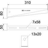 AW 30/31, WSPORNIK WIESZAKOWY U 310MM FT