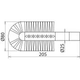 Szczotka prętowa cylindryczna fi 80 mm dł. 240 mm