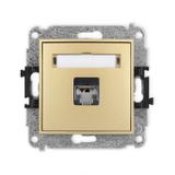 ICON Mechanizm gniazda komputerowego pojedynczego 1xRJ45, kat. 5e, ekranowany, 8-stykowy złoty