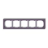 DECO Ramka pięciokrotna z tworzywa DECO Pastel Matt wrzosowa 50DR-5 KARLIK