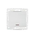 LOGI Łącznik jednobiegunowy z LED śrubowy 10AX 250V biały 021110102 25078 KANLUX