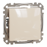 Sedna Design & Elements, przycisk 1-biegunowy, beżowy