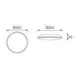 Ideus plafon zewnętrzny LED Planar 18W 1980lm 4000K srebrny O26,5cm IP54 03839