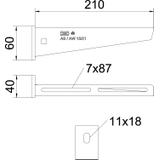 AW 15/21, WSPORNIK ŚCIENNY 210MM VA-4301