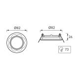 Sufitowa oprawa punktowa HL799 PEARL SILVER/GOLDEN