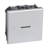 AXOLUTE - Przycisk jednobiegunowy NO 10A (zaciski śrubowe) 2 moduły AXIAL aluminium, Bticino