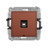 ICON Gniazdo pojedyncze USB typ A-B 2.0 terakota 63IGUSBBO-3 KARLIK