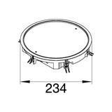 tehalit.VE-EE Pokrywa pełna VDR06 fi215 wykładzina 5mm stal szary PA VDR06057011 HAGER