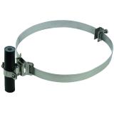 Wspornik do H VI, fi 27-30 mm, z obejmą taśmową na fi 50-300 mm, stal nierdzewna NIRO