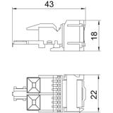 ASM C6 / S, MODUŁ PRZYŁ.KAT.6 NIEEKRANOWANY SNAP-IN