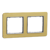 Sedna Elements, ramka 2-krotna, szczotkowane złoto