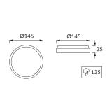 Oprawa dekoracyjna SMD LED HL563L 9W WHITE 2700K