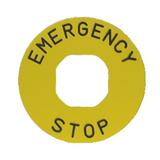 Tabliczka informacyjna - Emergency stop 60  mm